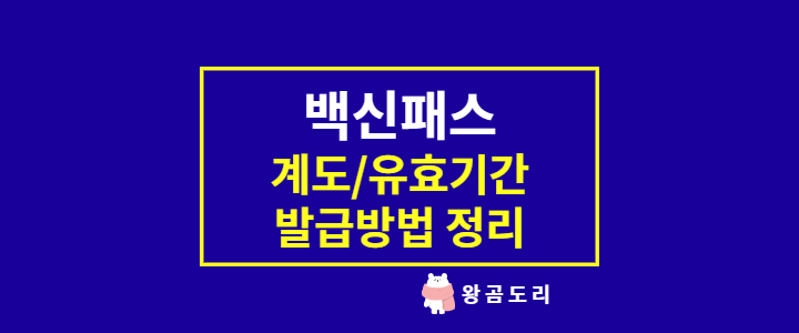  방역패스(백신패스) 발급방법, 유효기간, 계도기간 정리