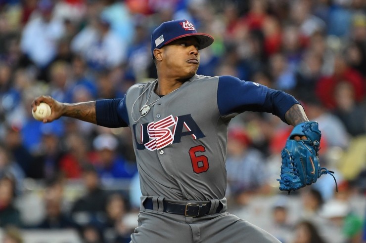 시카고 컵스의 선발<b>투수</b>인 마커스 <b>스트로먼</b> (Marcus Stroman)... 