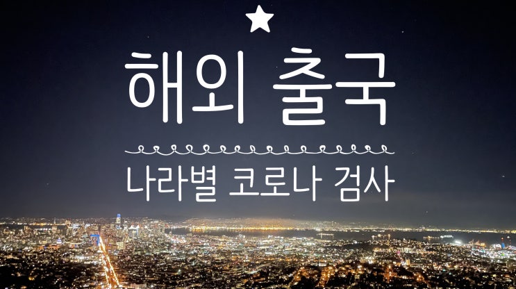 총 정리해외출국전 나라별 코로나검사 종류, 서류 확인방법