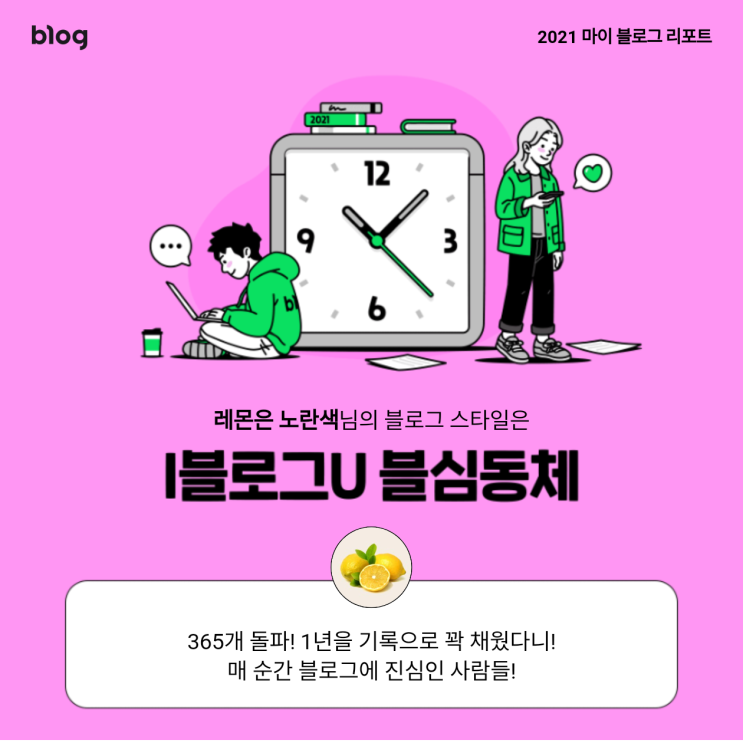  [2021 마이 블로그 리포트] 블로그 빅데이터로 알아보는 '2021 내 블로그 스타일'