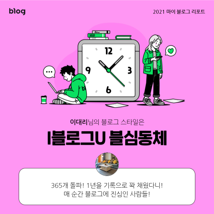  [2021 마이 블로그 리포트] 블로그 빅데이터로 알아보는 '2021 내 블로그 스타일'
