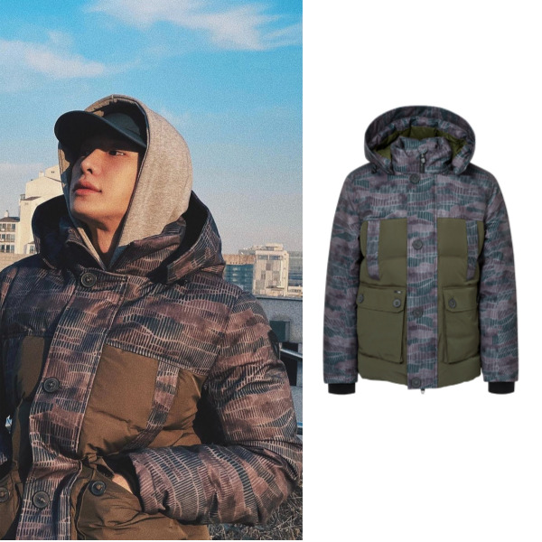  원호 인스타 패션 정보 : 노비스 카디널 남자 숏패딩