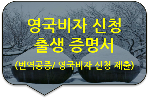 영국 비자 신청을 위한 산부인과 병원 '출생증명서' 및 '주민등록표' 번역공증 [구리/의정부/강북/남양주 번역공증(대행)]