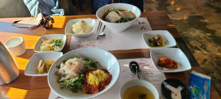  올레4코스 맛집, 회국수가 맛난 표선해비치주변 광어다