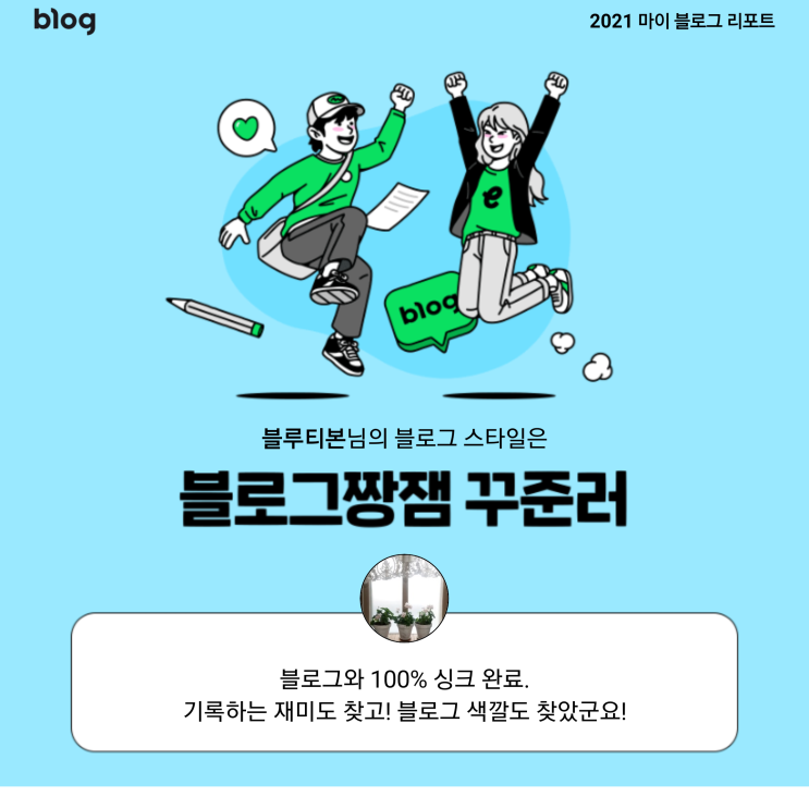 [2021 마이 블로그 리포트] 블로그 빅데이터로 알아보는 '2021 내 블로그 스타일'