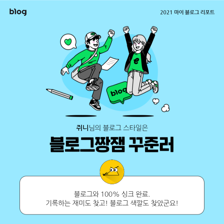 [2021 마이 블로그 리포트] 블로그 빅데이터로 알아보는 '2021 내 블로그 스타일'