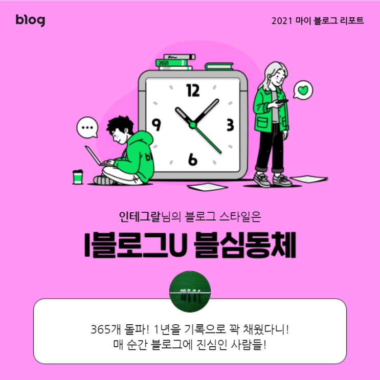  [2021 마이 블로그 리포트] 블로그 빅데이터로 알아보는 '2021 내 블로그 스타일'