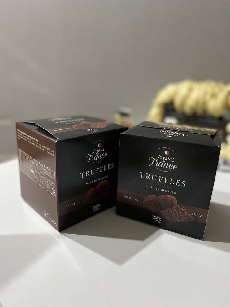 [벨기에 나트라세인트 트러플초콜릿(무설탕)150gX2박스] 카카오 선물 후기