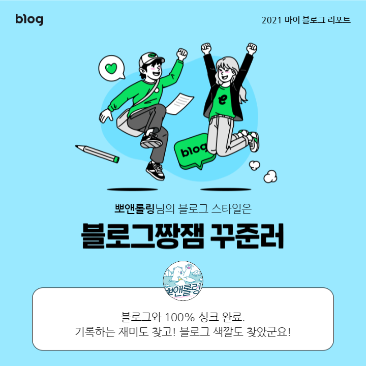  [2021 마이 블로그 리포트] 블로그 빅데이터로 알아보는 '2021 내 블로그 스타일'