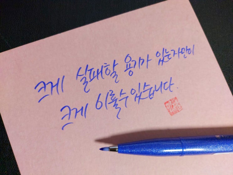  [1일 1캘리그라피] 존 F. 케네디 명언 1