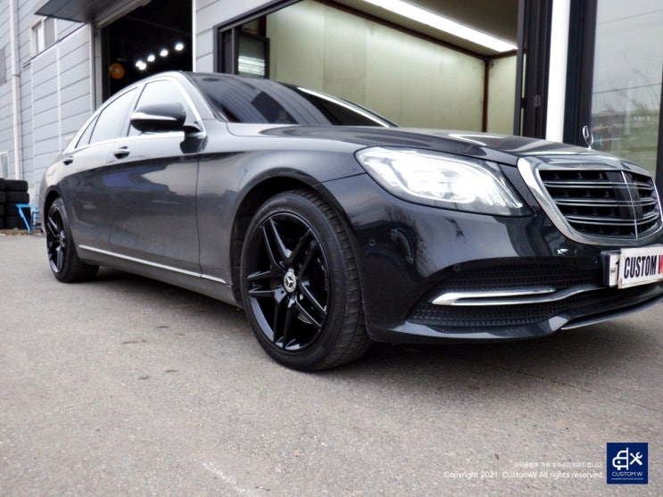  벤츠 S350 블랙유광 휠도색