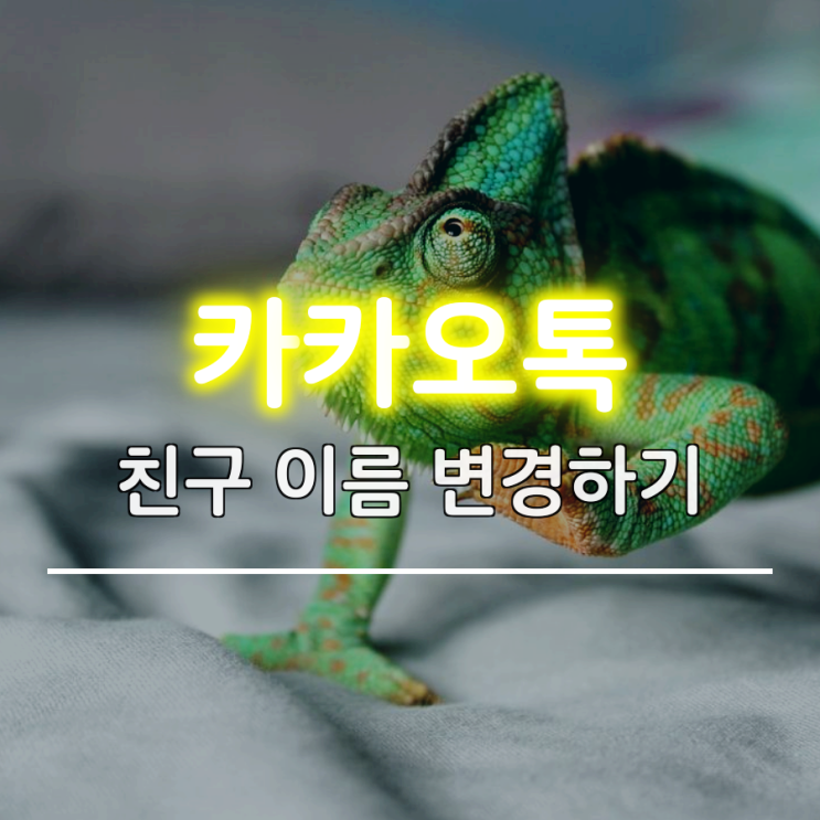 카톡 친구 이름 변경 이것만 보면 돼요 카톡 친구 이름 변경 이것만 보면 돼요