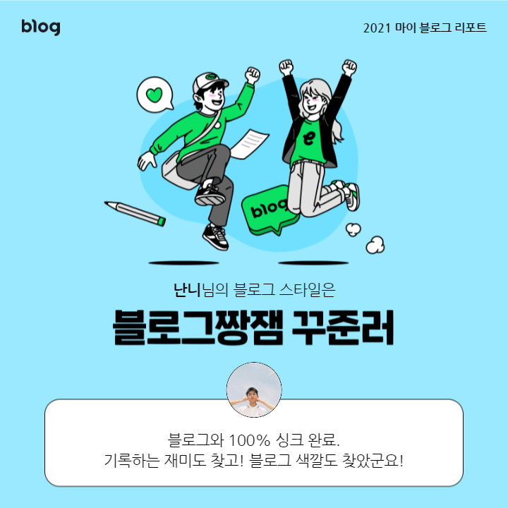  [2021 마이 블로그 리포트] 블로그 빅데이터로 알아보는 '2021 내 블로그 스타일'