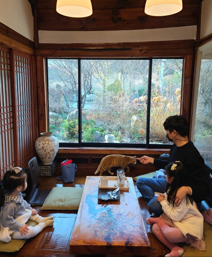  전주 한옥카페_ 명천재 아이와 가볼만한곳/ 야외정원과 고양이 있어요