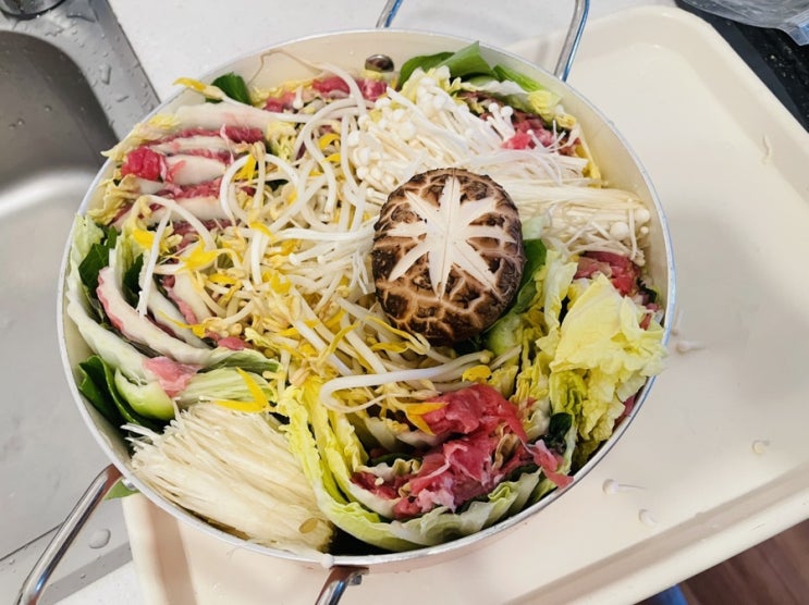  내돈내산: 사천 미미쿡 밀키트 밀푀유나베 찐 후기!