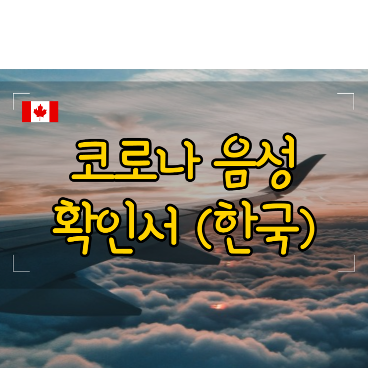 코시국에 캐나다로 출국하기 - 1. 코로나 음성확인서(보건소꺼 금지됨)