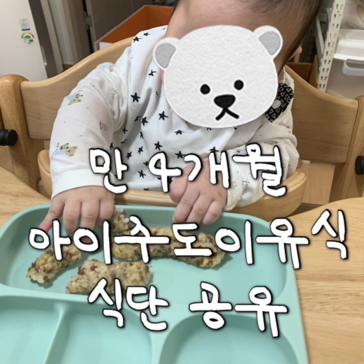  [식단일기] 4개월 3주차 아기 아이주도이유식 식단 공유