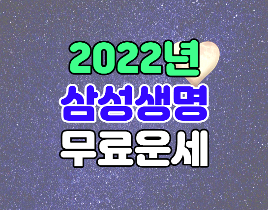 삼성생명 무료운세 2022년 토정비결 보러가기