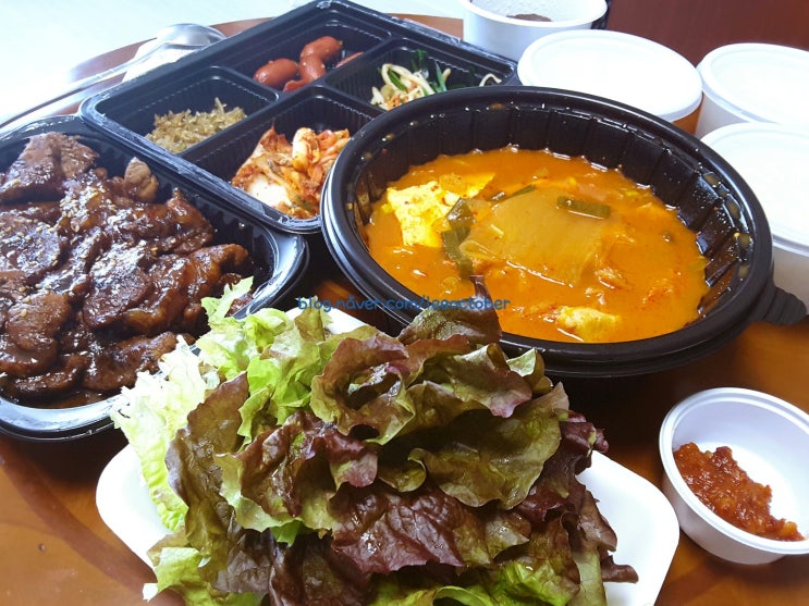  인천 돼지갈비구이정식 푸짐한 한식 백반 배달맛집 [엄마큰손백반2호점]
