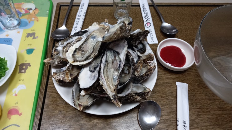 대구 매천시장에서 석화, 오징어, 새우 사서 맛있게 먹었네요~
