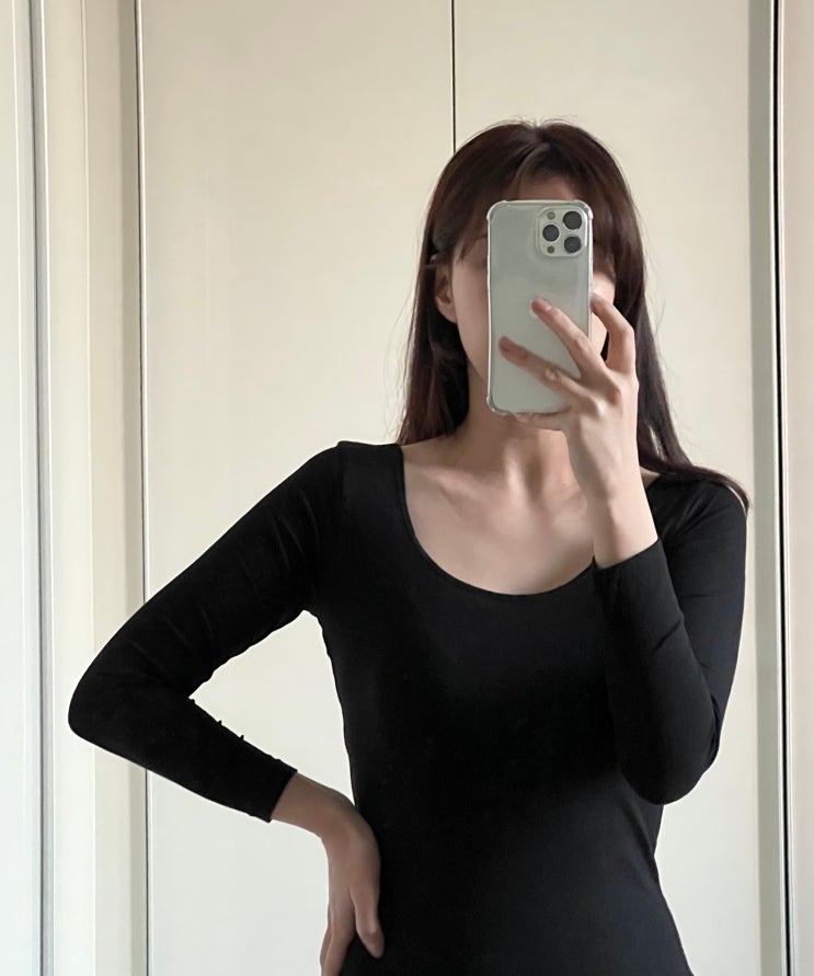  탑텐 히트텍 여성 상의 후기 및 사이즈, 온에어 모이스처웜 U넥 8부