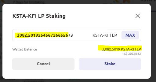 디파이 이자율(547%) 최고수준! KSTA-KFI LP Staking 추가 투입! (KLEVA Protocol 스테이킹은 패스!)