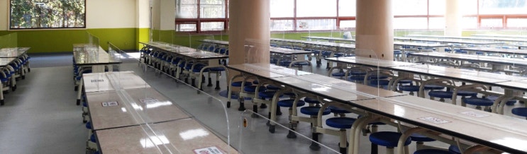 용인 동백중학교 급식실 새 단장 청결한 청소