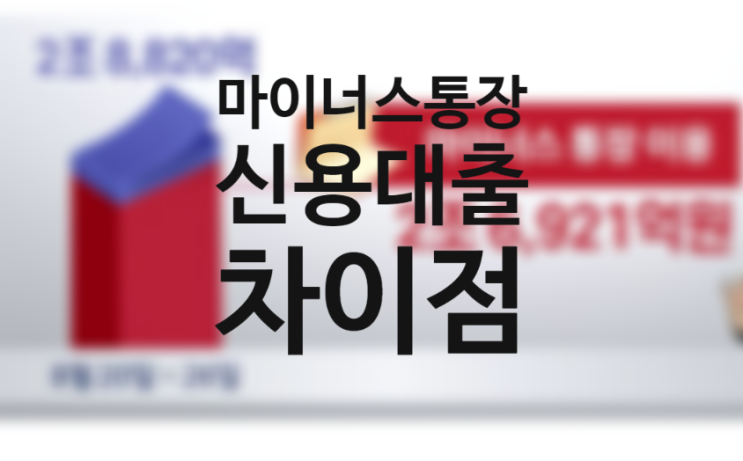 신용대출 vs 마이너스 통장 뜻 비교 차이 발급대상 한도 금리 (서류 준비물과 장점 단점)