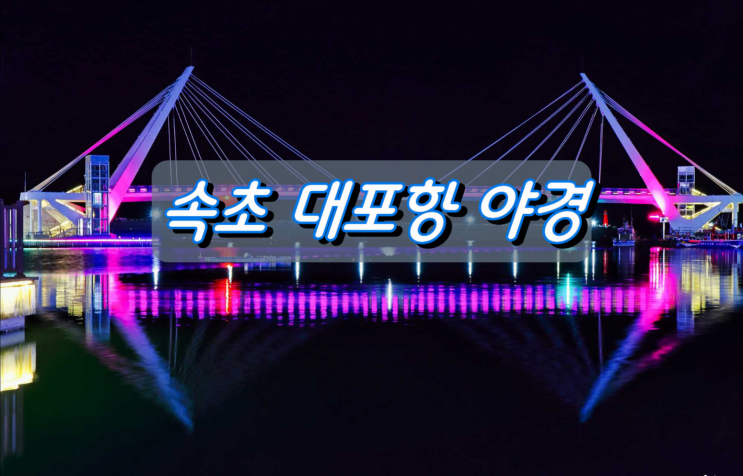 속초여행 100% 즐기기 대포항 아름다운 야경 속초여행 100% 즐기기 대포항 아름다운 야경