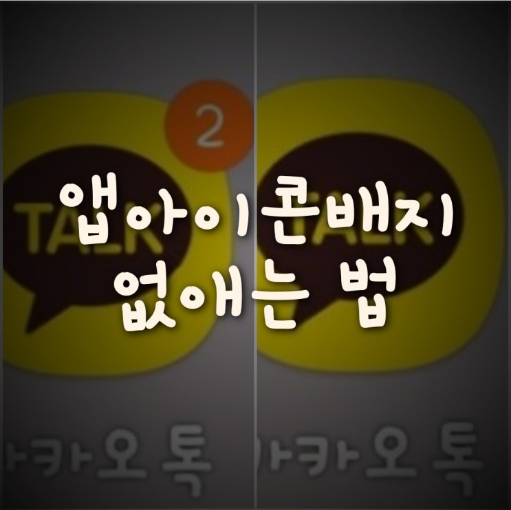  이 것 좀 안나오게 할 수 없나요?(앱아이콘배지)