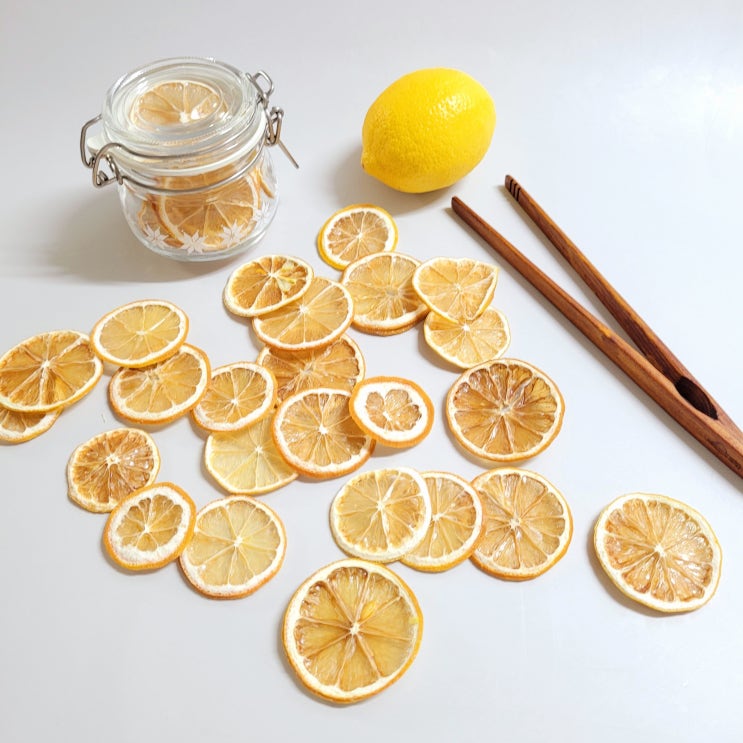 레몬 건조칩 건조 레몬슬라이스   만들기 레몬세척