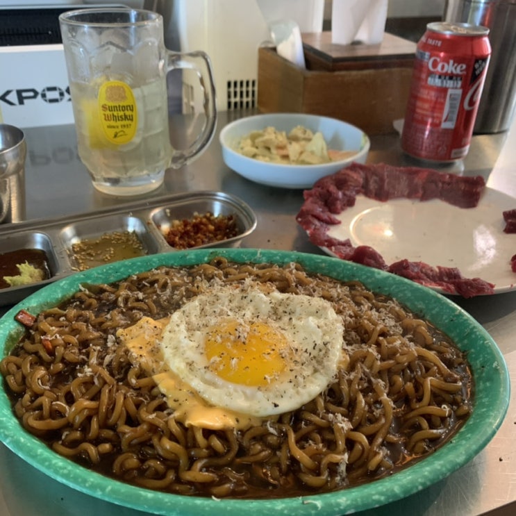 [송파맛집] 육사시미와 트리플 짜파게티 콜라보 '글로리식당'