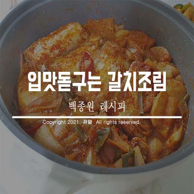  입맛돋구는 백종원 갈치조림 만들기