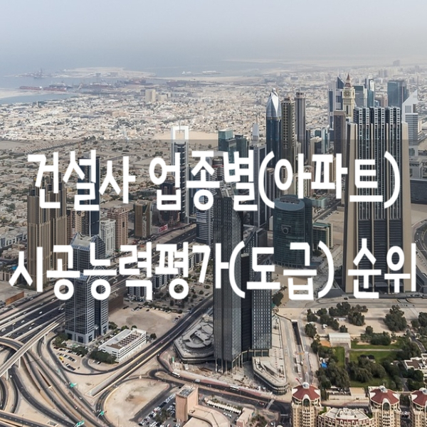  종합건설업의 업종별 건설사 시공능력평가(도급) 순위