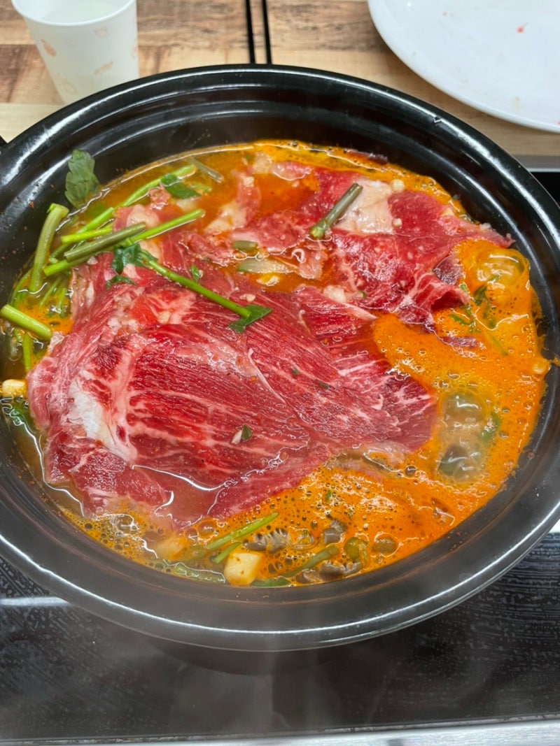 대구 칠곡 3지구 맛집 미나리가득 등촌샤브칼국수