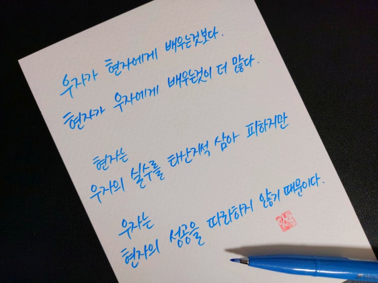  [1일 1캘리그라피] 카토 명언 1