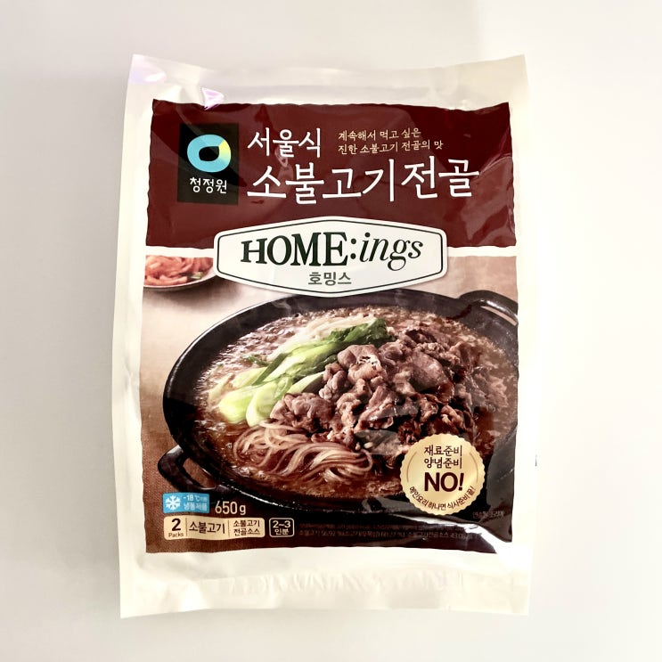 호밍스(HOME:ings) 서울식 소불고기전골 청정원 가정간편식 호밍스(HOME:ings) 서울식 소불고기전골 청정원 가정간편식