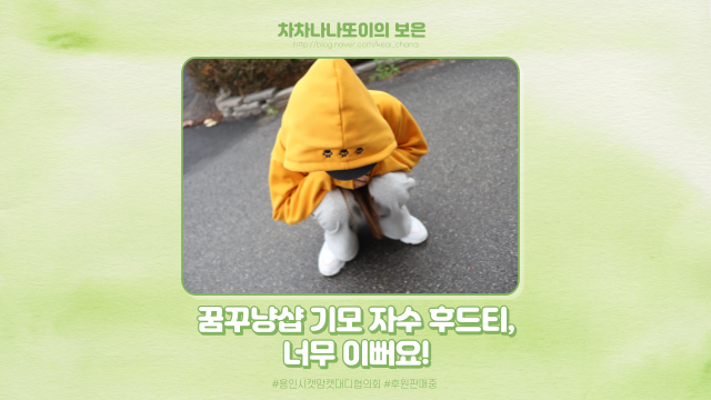  꿈꾸냥샵 기모 자수 후드티, 귀엽고 이쁘고 기부도 하고 일석삼조!