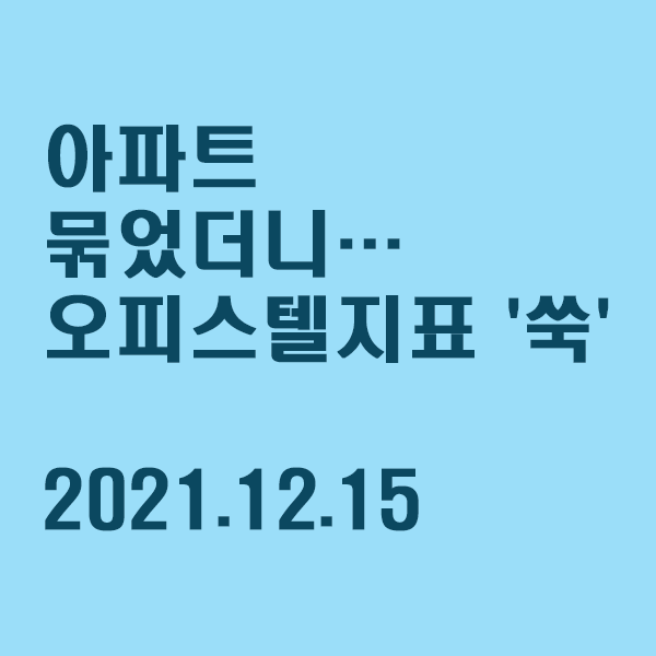  아파트 묶었더니…오피스텔 부동산 지표 '쑥' / 2021.12.15