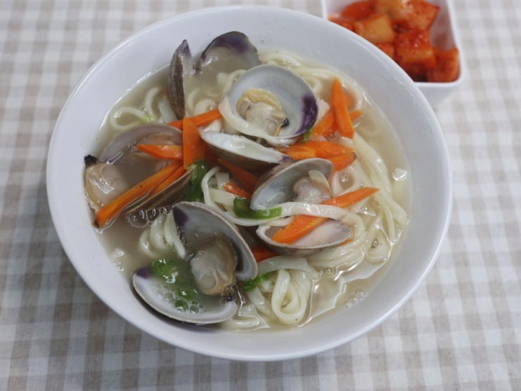  황부자백합칼국수 밀키트 진짜 백합조개가 들어있어요
