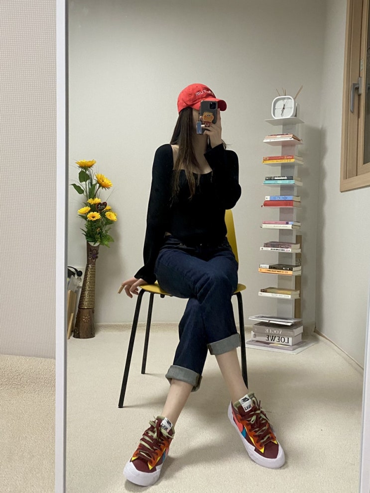  나이키 x 사카이 블레이저 로우 팀레드 당첨 후기 코디