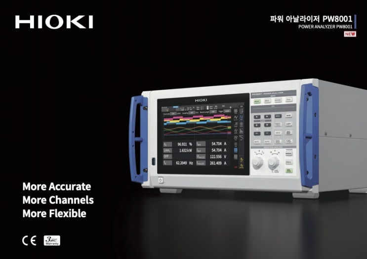 HIOKI 8채널 전력 분석기 PW8001 출시