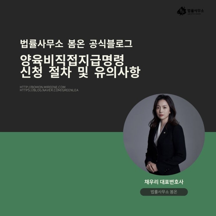  양육비직접지급명령 신청 절차 및 유의사항