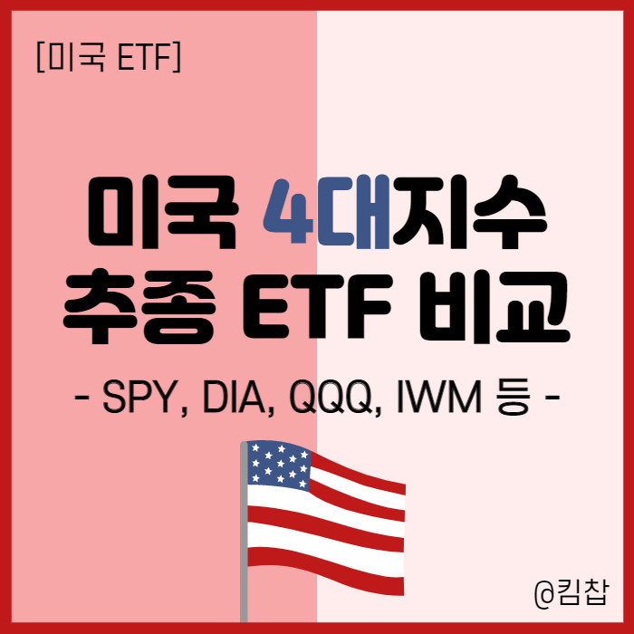  미국 우량주, 기술주, 성장주 등 4대지수 ETF 정리(SPY, DIA, IWM, QQQ주가)