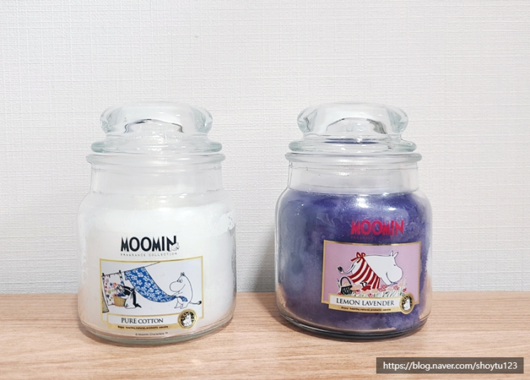 [카카오톡 선물하기] MOOMIN 1+1 무민캔들 스몰자 향초 선물받았어요