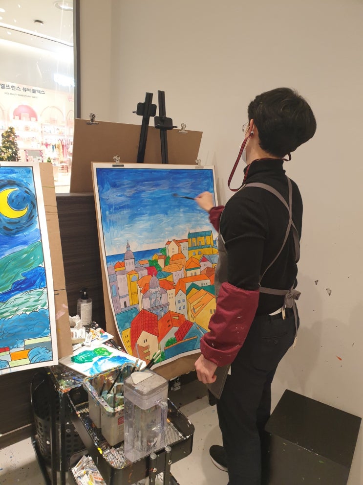  대전 드로잉카페 신세계백화점 성수미술관 그림 그렸던 후기