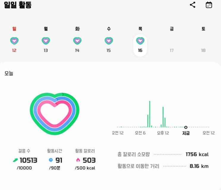  오늘의 하루걷기_80_1만보 이상 걷기_10500