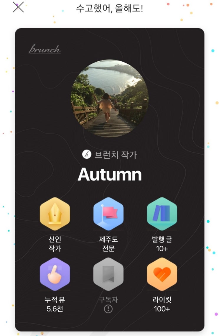 브런치 쓴다고 작가가 된 건 아니지만요:)