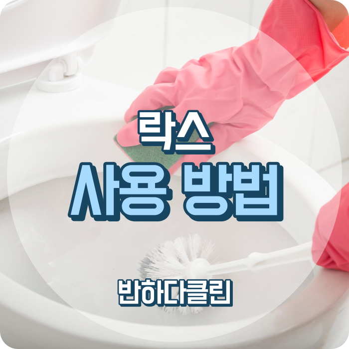  화장실청소의 실세!! 락스사용방법과 주의사항 (반하다클린)