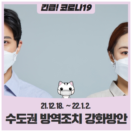 수도권 방역조치 강화방안(21.12.18. ~ 22.1.2.) 수도권 방역조치 강화방안(21.12.18. ~ 22.1.2.)